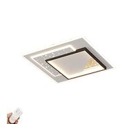 Lámpara de Techo Circular Led Cuadrada Ultrabrillante, Moderna Y Ultrafina, Ideal para Sala de Estar, Dormitorio O Restaurante. Luz Cálida. Dimensiones: 50 X 50 X 5 Cm./No Aurora Angustiada/50*50*5 c