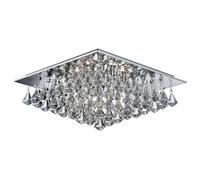 Lámpara De Techo Clásica Brillante 6x G9 Cristal En Cromo