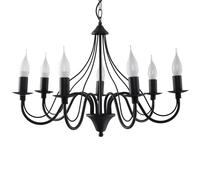 Lámpara de techo clásica Candelabro Minerva 7 negro