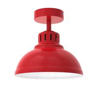 Lámpara De Techo Cocina Metal Rojo Blanco H:23 cm Loft Lámpara De Techo Comedor