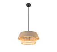 Lámpara de techo colgante bambu yovani negro/natural 1xe27 46d