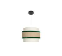 Lámpara de techo colgante cornalina 1x27 beis/verde 30d