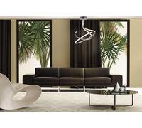 Lámpara de techo colgante acrílico gris 1 luz led nur 52.5 cm