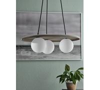 Lámpara de techo colgante de cristal gris 38.5 cm de ancho hormigon ledvance 3 luces e27. altura máxima 150 cm