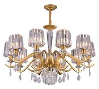 Lámpara de Techo Colgante de Lujo Rede Cristal, Iluminación de Lujo, Lámpara de Araña Led de 8 Luces, Iluminación Colgante Vintage, Montaje Empotrado, Lámpara de Techo Negra para Entrada de Cocina, Do