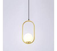 Lámpara de techo colgante de metal dorado con pantalla de vidrio, lámpara colgante de globo, accesorio de iluminación para isla de cocina, dormitorio, mesita de noche, comedor, lámpara colgante, luces