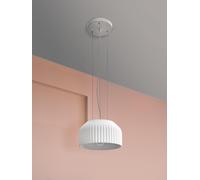 Lámpara de techo colgante de yeso blanca 30 cm plaster ledvance 1 luz e27. altura máxima 120 cm