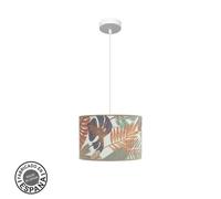 Lámpara de techo colgante etiopia 30d 1xe27 blanco/estampado