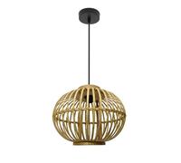 Lámpara de techo colgante guijo negro/bambu natural 34d