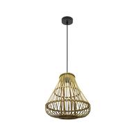 Lámpara de techo colgante hormos negro/bambu natural 1xe27 35d