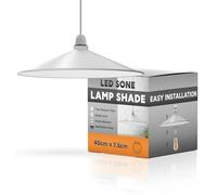 Lámpara de techo colgante industrial, estilo retro, para cocina, estilo vintage, de metal, estilo loft, bar, lámpara colgante rústica (Blanco, 1 Paquete)