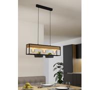 Lámpara de techo colgante marrón 76 cm de ancho libertad eglo 3 luces e27. altura máxima 110 cm