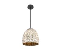 Lámpara de techo colgante tebas negro/blanco/oro 1xe27 regx33x33 cm