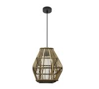 Lámpara de techo colgante tojar negro/bambu natural 1xe27 23d