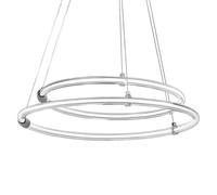 Lámpara de techo colgante transparente ø49.8 cm aura osram 2 luces led cálidas 3000k 3200 lm con intensidad regulable