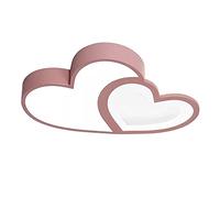 Lámpara de techo con diseño de nubes, LED para niños, forma de corazón, lámpara de techo de dibujos animados, moderna lámpara de techo para bebé, con mando a distancia, regulable, 35 W, 55 x 36 x 6