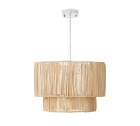 Lámpara de techo con tulipa doble de rattan natural de Ø 38x26 cm - LOLAhome