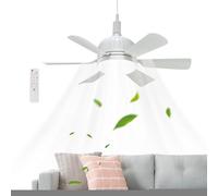 Lámpara De Techo Con Ventilador - Ventilador de Techo Empotrado con Portalámparas E27 | Dispositivo de Iluminación de Ahorro de Energía para Hogar Comercio Apartamento Cocina