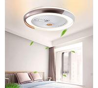 Lámpara de techo con ventilador Ventilador de techo LED contemporáneo de 36 W con luz y control remoto Lámpara de techo silenciosa y regulable Control remoto Luz de vida creativa para dormitorio