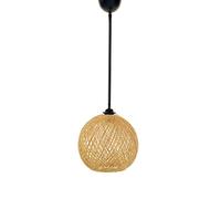 Lámpara de techo con Yute, hecho a mano color Amarillo Marrón