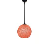 Lámpara de techo con Yute, hecho a mano color Naranja Marrón