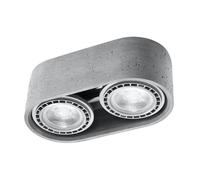 Lámpara de Techo Concreto Pequeño L:27CM H: 9 CM 2-flammig para GU10 Bombilla