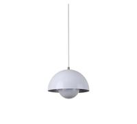 Lámpara de Techo, Danish Designer Flower Bud Mushroom LED Pendant Light Modern Minimalist for Living Room Bedroom Decor(White,DIA23cm H16cm)