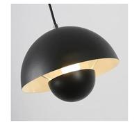 Lámpara de Techo, Danish Designer Flower Bud Mushroom LED Pendant Light Modern Minimalist for Living Room Bedroom Decor(Black,DIA40cm H26cm)