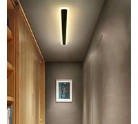 Lámpara de techo de aluminio LED MiDiseño rectangular nimalista Iluminación interior moderna en blanco y negro para sala de estar y dormitorio 100 cm Luz cálida Decoración elegante para el hogar