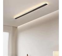 Lámpara de techo de aluminio LED minimalista Diseño rectangular Iluminación interior en blanco y negro para sala de estar y dormitorio Luz neutra 100 cm Decoración moderna