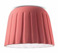 Lámpara De Techo De Cerámica E27 Coral Rojo Ø 40 Cm H: 29 Cm Hecha A Mano