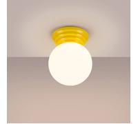 Lámpara de techo de cerámica Zori con IP44 Amarillo
