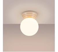 Lámpara de techo de cerámica Zori con IP44 Beige