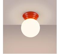 Lámpara de techo de cerámica Zori con IP44 Melocotón