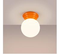Lámpara de techo de cerámica Zori con IP44 Naranja