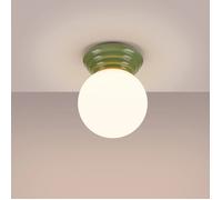 Lámpara de techo de cerámica Zori con IP44 Verde Oliva