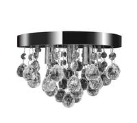 Lámpara de techo de cristal diseño cromado ø25x16 cm