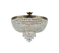 Lámpara De Techo De Cristal Para Sala Ø 50 Cm Para 6x E27 En Oro Antiguo