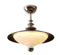 Lámpara de Techo de Estilo Retro Francés, Herrajes Deo Al Carbono con Vetas de Nogal Y Pantalla de Moldura Rotacional de Pe, Plafón de Platillo Volante, Luminaria, Lámpara Adecuada para Dormitorio, Es