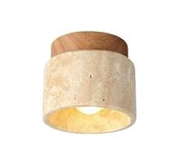 Lámpara de Techo de Madera Estilo Japonés WABI-Sabi, E27, Luz Cálida, Ideal para Cocina, Pasillo, Sala de Estar, Estudio, Salón de Té. A