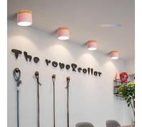 Lámpara de Techo de Madera LED Moderna, Foco de Techo, Luces de Techo Decorativas nórdicas, 2700K/4500K/6500K, iluminación de Techo, diseño Redondo para Dormitorio, Sala de Estar y Pasillo.