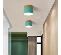 Lámpara de Techo de Madera LED Moderna, Foco de Techo, Luces de Techo Decorativas nórdicas, 2700K/4500K/6500K, iluminación de Techo, diseño Redondo para Dormitorio, Sala de Estar y Pasillo.