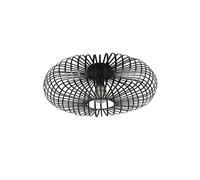 Lámpara De Techo De Metal Con Pantalla De Alambre Negra Ø50 Cm E27 Industrial