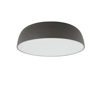 Lámpara De Techo De Metal Gris Con Difusor Ø58 Cm E27 Para Sala De Estar