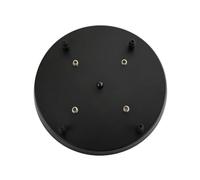 Lámpara de techo de metal negro de 35 cm, 4 vías, soporte redondo para lámpara de araña, cubierta de alambre, accesorios para luces de techo y accesorios suspendidos
