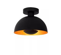 Lámpara De Techo De Metal Para Cocina Negra Ø25 Cm E27 Industrial Redonda