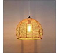 Lámpara de techo de ratán tejida a mano con cuerda de cáñamo MI-NI de estilo industrial retro y rústico con montaje en techo de granja bohemia,Lámpara de Techo