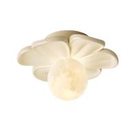 Lámpara de techo de resina con forma de pétalo, lámpara de techo empotrada con forma de flor y globo, 3 modos de luz de color para iluminación de dormitorio infantil, sala de juegos, pasillo, decorac