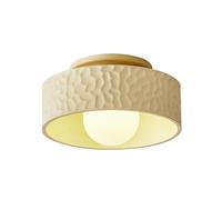 Lámpara de Techo de Resina de Crema Nórdica, Moderna Luz de Techo de Montaje Semi-Flush, Iluminación de Techo Base G9 Cerca de Las Luminarias de Techo para Guardarropa Cocina Porche Pasillo Entrada R