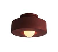 Lámpara de Techo de Resina de Estilo Nórdico Crema, Moderna Luz de Techo de Montaje Semi-Flush, Iluminación de Techo Base E27 Cerca de Las Luminarias de Techo para Guardarropa Pasillo Estudio Restaur